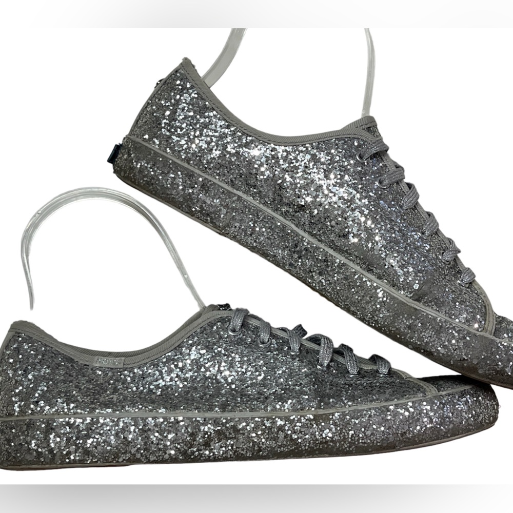 Kate Spade silver Glitter Keds 8 Womens All over glitter sneaker tennis …